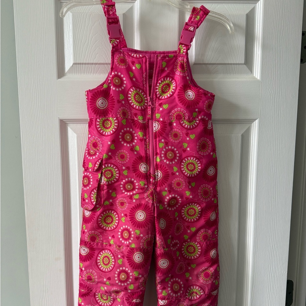 London Fog Bright Pink Ski Bib